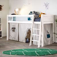 Lifetime Dino Kids Luxury Mid Sleeper Bed  - Lifetime Whitewash