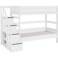 Lifetime Luxury Family Bunk Bed with Storage Steps in White - Single
