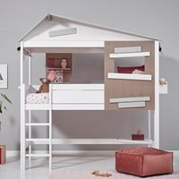 Lifetime The Hideout Mid Sleeper Luxury Kids Bed  - Lifetime White