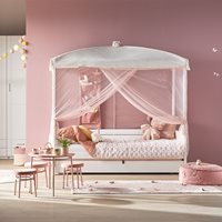 Lifetime Luxury Butterflies Four Poster Bed - Lifetime White