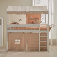 Lifetime Breeze Semi High Sleeper Bed with Roof - Peach