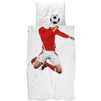 Snurk Childrens Football Duvet Bedding Set in Red