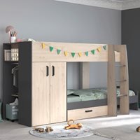 Parisot Stim 2 Kids Bunk Bed with Wardrobe and Storage