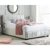 Hannover - Small Double -Light Grey - Velvet - 4ft - Happy Beds