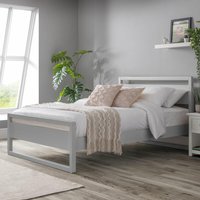 Venice - Double - Light Grey - Wooden - Low Foot-End Bed - 4ft6 - Happy Beds