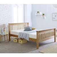 Somerset - King Size - High Foot-End Bed - Waxed Pine - Wooden - High Foot-End Bed - 5ft - Happy Beds