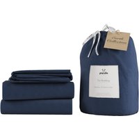 Panda Linen Bedding Set - Midnight Navy - 4ft6 Double