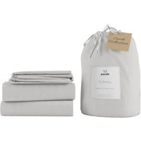Panda Linen Bedding Set - Silver Lining Grey - 4ft6 Double