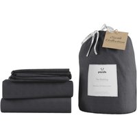 Panda Linen Bedding Set - Slate Grey - 5ft King Size
