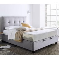 Walkworth - Super King Size - Ottoman Bed - Light Grey - Fabric - 6ft - Happy Beds