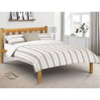 Poppy - Double - Solid Pine Bed - Pine - Wooden - Low Foot-End - 4ft6 - Happy Beds