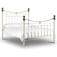 Victoria - King Size - White - Metal - High Foot-End Bed - 5ft - Happy Beds