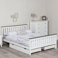 Shanghai - King Size - White and Grey - Wood - 5ft - Happy Beds