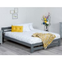 Xiamen - Small Double - Grey - Wood - 4ft - Happy Beds