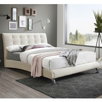 Hemlock - Small Double -Warm Stone - Velvet - 4ft - Happy Beds
