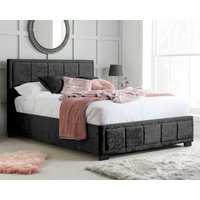 Hannover - King Size - Black - Velvet - 5ft - Happy Beds