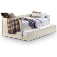 Jessica - Single - White Wooden Guest Bed Frame and Trundle - 3ft - Happy Beds