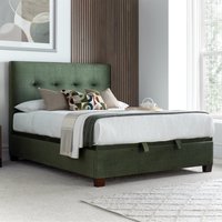 Walkworth - Double – Fabric Ottoman Storage Bed - Green - Fabric – 4ft6 – Happy Beds