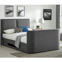 Valencia - King Size - TV Bed - 32" TV Included - Grey - Fabric - 5ft - Happy Beds