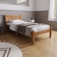 Rio - Small Double - Waxed Solid Pine Wooden Bed Frame - 4ft - Happy Beds