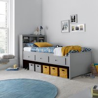 Veera - Single - Guest Day Bed - Grey - Wooden - 3ft - Happy Beds