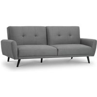 Monza - Fabric 3 Seater Sofa - Grey - Linen - Happy Beds