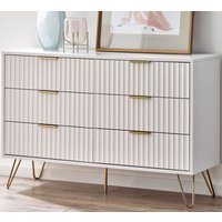 Murano - 6 Drawer Chest - White - Wooden - Happy Beds