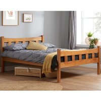 Miami - Single Antique Solid Pine Wooden Bed Frame - 3ft - Single - Happy Beds