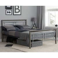 Montana - Double - Metal Bed - Chrome and Nickel - Metal - 4ft6 - Happy Beds