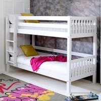 Nordic - EU Single - Slatted Bunk Bed - White - Wooden - EU3ft - Happy Beds
