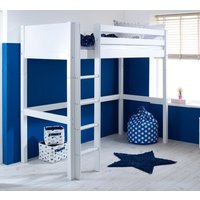 Nordic - EU Single - High Sleeper - White - Wood - 3ft - Happy Beds