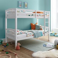 Mya - Single - Kids Bunk Bed - White - Wooden - 3ft - Happy Beds