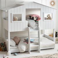 Willow - Single - Treehouse Bunk Bed - White - Wood - 3ft - Happy Beds