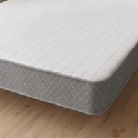 Starlight Beds 7.25" Deep Memory foam Grey Nebraska Border Budget Friendly Spring Mattress - 5ft King Mattress (150cm by 200cm)