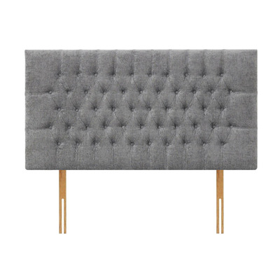 Standard Divan Base with Storage and Headboard Options - 4FT Small Double 120cm x 190cm / 4 Drawers / Button Pleat