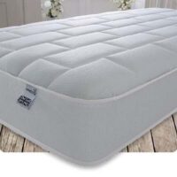 Starlight Beds 7.25" Deep Luxurious Cool Touch Big Bricks Quilting White Border with Memory Foam and Spring Mattress - 4ft Small Double Mattress (120c
