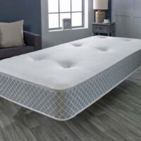 Starlight Beds™ 7.25" Deep Hand tufted Memory Foam with Hybrid Spring Grey Border Mattress - 2ft6 by 5ft9 Shorty Mattress (75cm by 175cm)