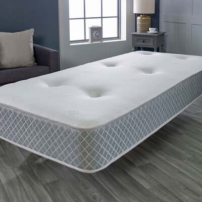 Starlight Beds™ 7.25" Deep Hand tufted Memory Foam with Hybrid Spring Grey Border Mattress - 4ft6 Double Mattress (135cm by 190cm)