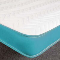 Starlight Beds™ 7" Deep Cool touch Luxurious soft Finish Memory Foam & Hybrid Spring Teal Blue Border Mattress - 3ft Single Mattress (90cm by 190cm)
