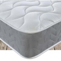 Starlight Beds - Grey Memory Foam Hybrid Sprung Open Coil Quilted Mattress - 5ft King Mattress (150cm by 200cm)