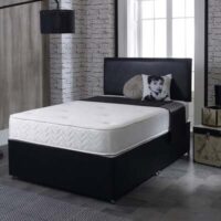Starlight Beds™ Hand Tufted Luxurious Finish 8" Deep Memory Foam with 13.5g Spring White Mattress - 2ft6 by 5ft9 Shorty Mattress (75cm by 175cm)