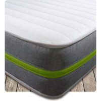 Starlight Beds™ &pipe; Spring & Memory Foam Eco Mattress - 2ft6 by 5ft9 Shorty Mattress (75cm by 175cm)