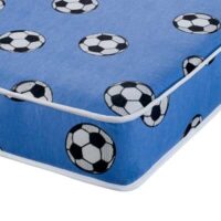 Starlight Beds™ &pipe; Children's 6" All Foam Blue Football Mattress - European Small Single (80cm by 200cm)