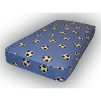 Starlight Beds™ &pipe; Children's 4" All Foam Blue Football Mattress - 3ft Single Mattress (90cm by 190cm)