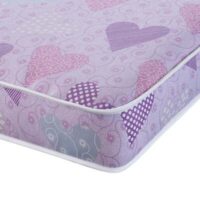 Starlight Beds™ &pipe; Children's Pink Hearts Foam Free Comfort Mattress - 3ft Single Mattress (90cm by 190cm)