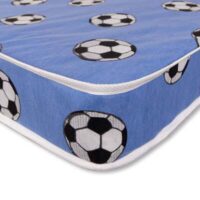 Starlight Beds™ Children's Blue Football Mattress - 4ft Small Double Mattress (120cm by 190cm)