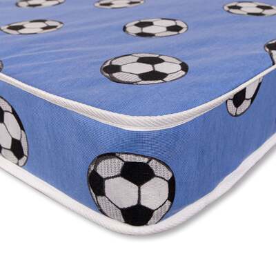 Starlight Beds™ Children's Blue Football Mattress - 4ft6 Double Mattress (135cm by 190cm)