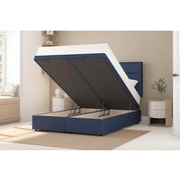 Value Memory Foam Mattress + Ottoman Divan Bed, Cream, End Ottoman, Double