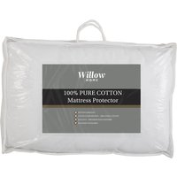 Willow Luxury 100% Cotton Mattress Protector, Super King