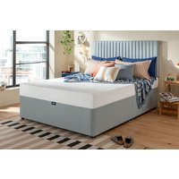 Silentnight Breathe Gel Memory Foam Mattress + Premium Divan Bed, Silver, 2 Drawer, Double